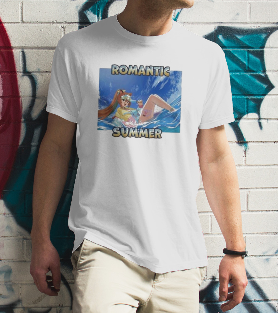 Romantic Summer Anime Beach Vibes T-Shirt