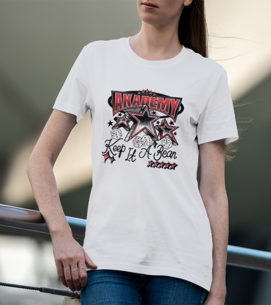 AKADEMY Keep It A Bean Dice And Stars T-Shirt