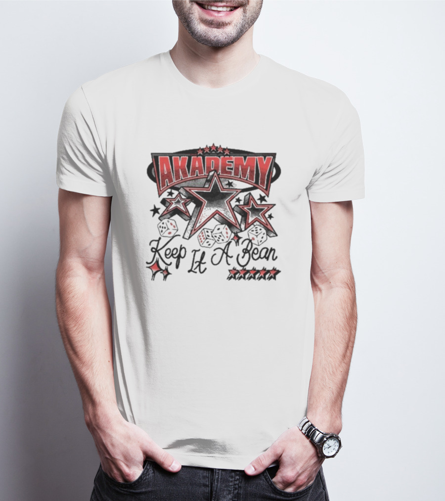 AKADEMY Keep It A Bean Dice And Stars T-Shirt