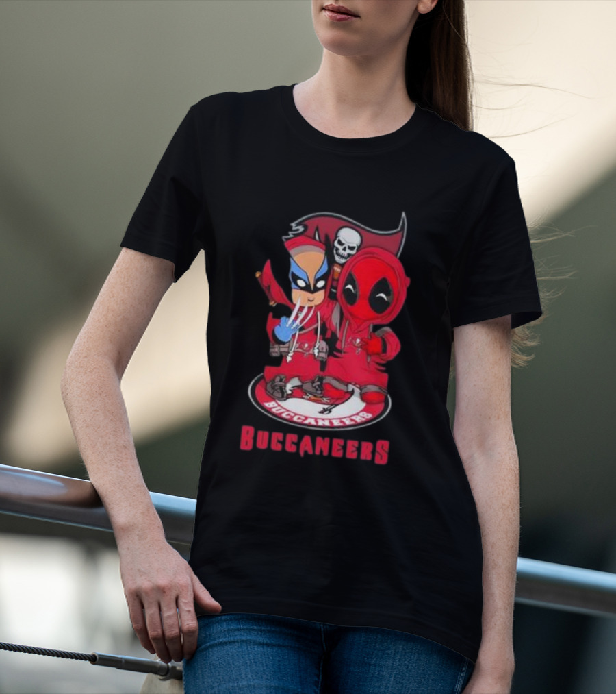 Tampa Bay Buccaneers Marvel Wolverine Deadpool Buccaneers T-Shirt