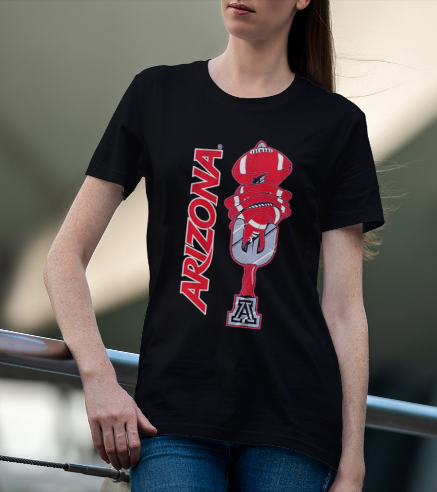 Arizona Football Turnover Sword With Red Helmet Stack And 'A' Emblem T-Shirt