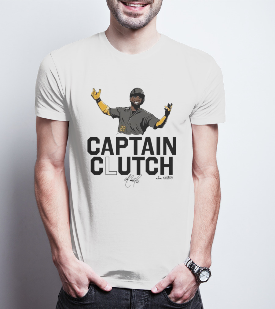 Captain Clutch Andrew McCutchen 22 Signature Gesture T-Shirt