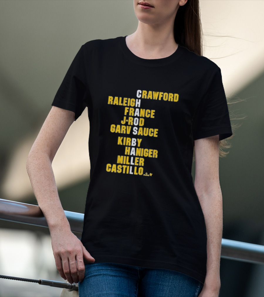 Crawford Raleigh France J-Rod Garv Sauce Kirby Haniger Miller Castillo Chaos Ball Names T-Shirt
