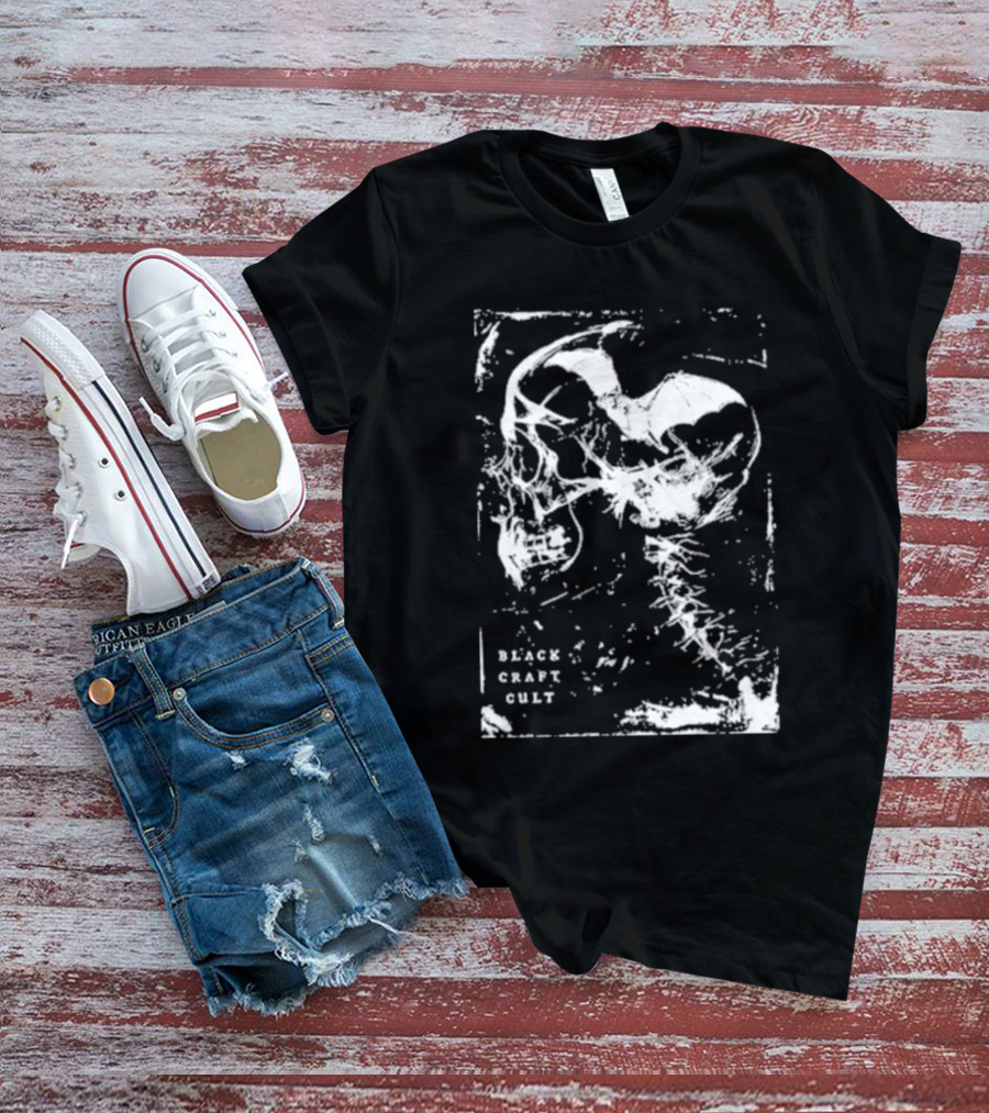 Black Craft Cult Skull Bat T-Shirt