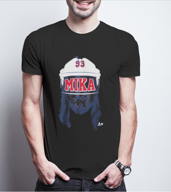 Mika Zibanejad 93 Mika Hockey Helmet T-Shirt