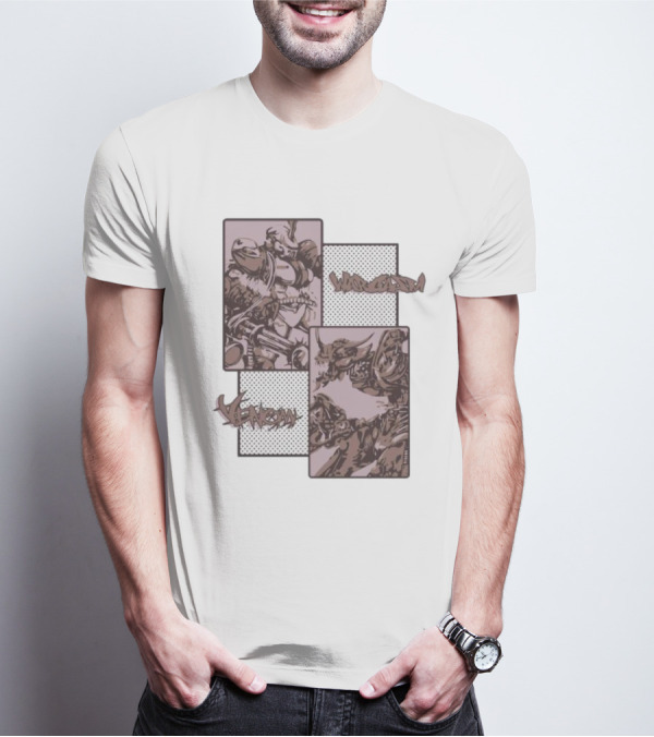 Wargasm Venom Showdown Battle Panels T-Shirt