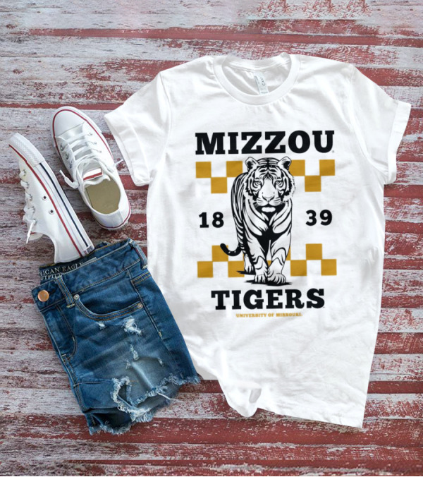 Mizzou Tigers University Of Missouri 1839 Tiger Walking T-Shirt
