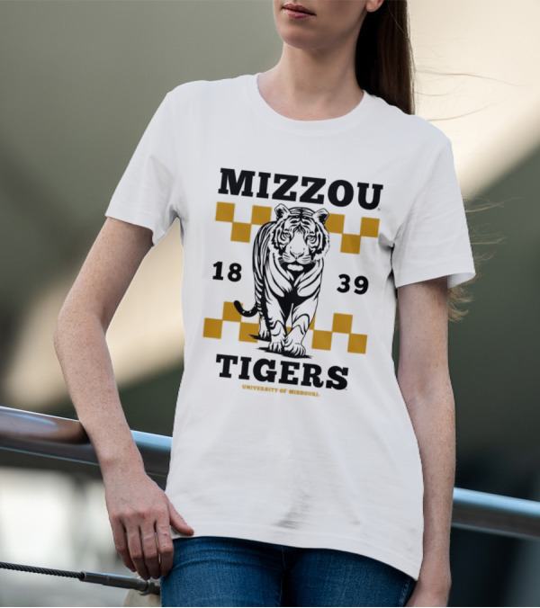 Mizzou Tigers University Of Missouri 1839 Tiger Walking T-Shirt