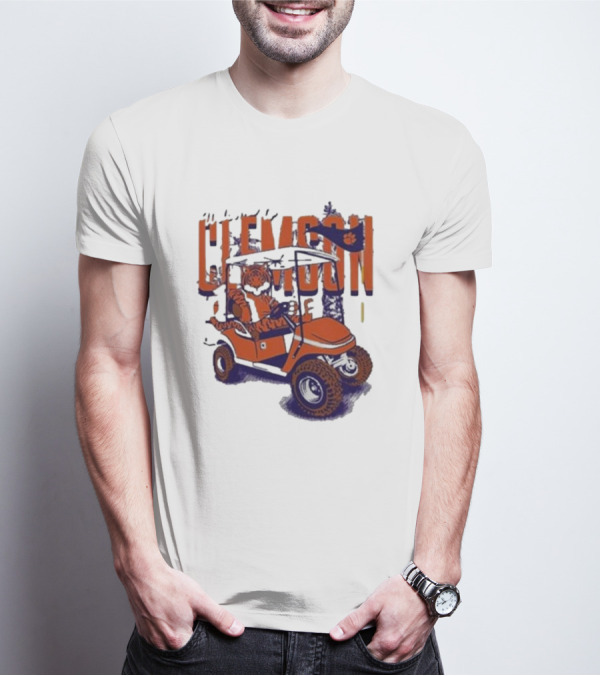 Clemson Tigers Golf Cart Mascot Adventure T-Shirt