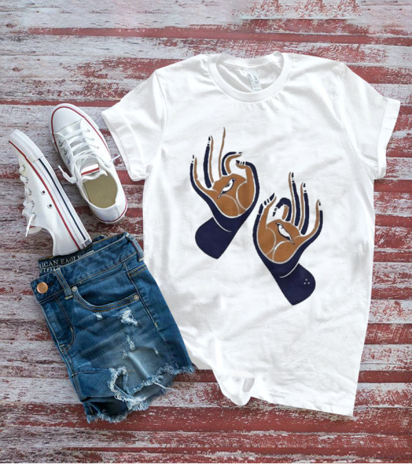 Zwangere Guy Zg Hands Bird Motif T-Shirt