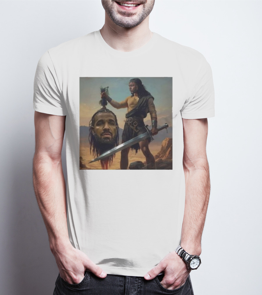 Hermainem Kendrick Holding Drake’s Head In Epic Scene T-Shirt