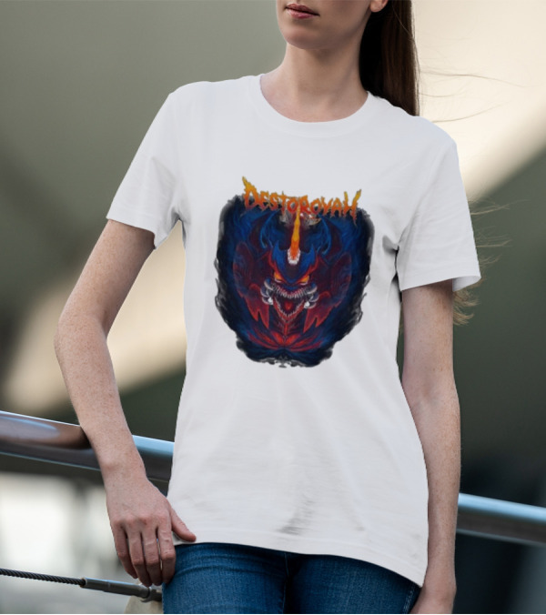 Cavitycolors Destoroyah Fiery Monster Graphics T-Shirt