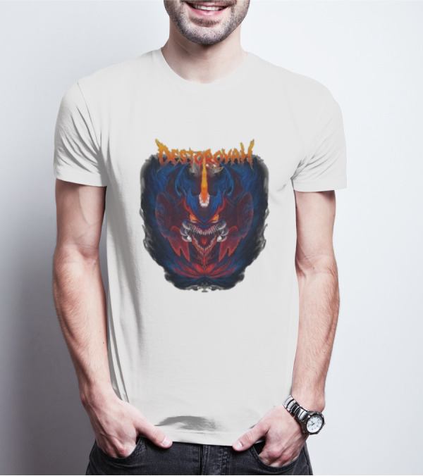 Cavitycolors Destoroyah Fiery Monster Graphics T-Shirt