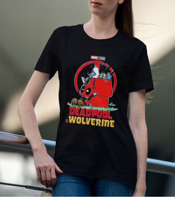 Marvel Studios Deadpool And Wolverine Peanuts Snoopy Crossover T-Shirt
