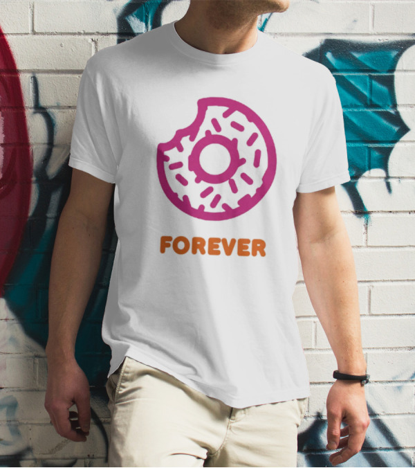 Dunkin Donut Forever Merch Pink Sprinkled T-Shirt