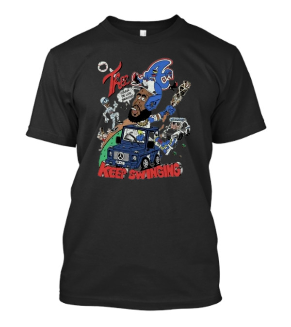 Thee A Keep Swinging Car Baseball Iconic T-Shirt