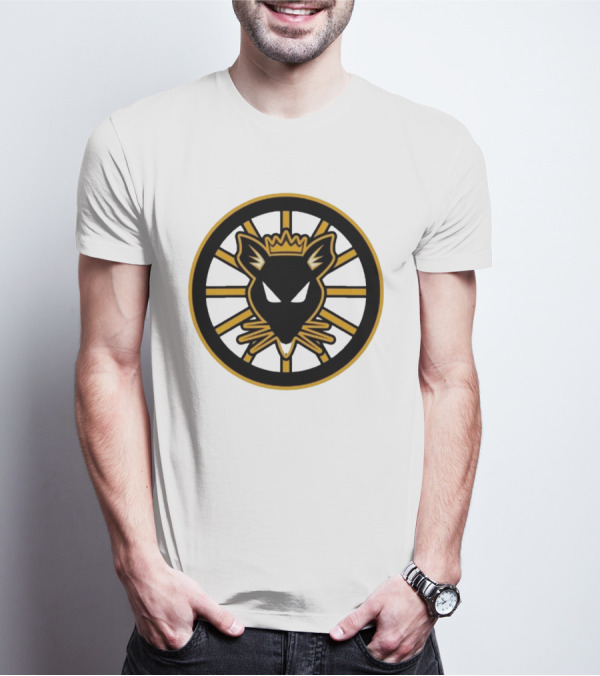 Rat Kings Emblem Circular Rat Head With Crown T-Shirt