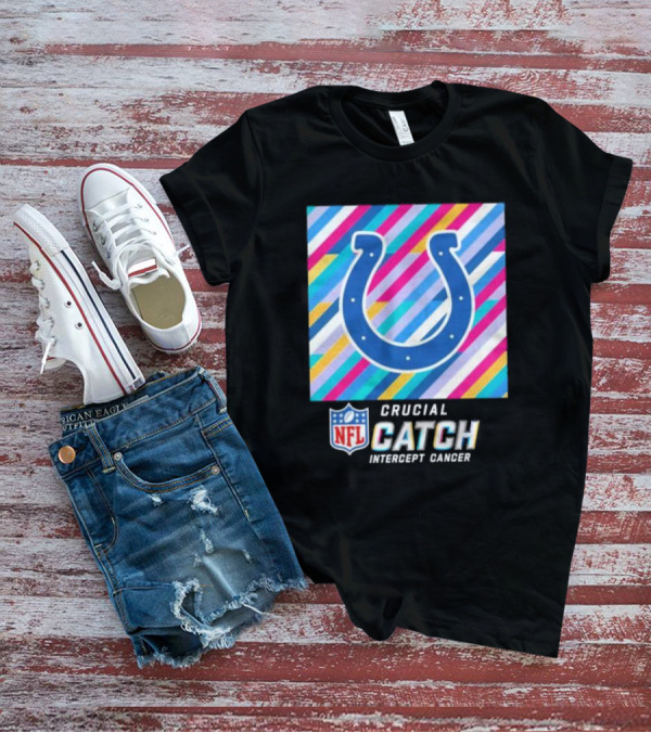 Indianapolis Colts NFL Crucial Catch Intercept Cancer T-Shirt