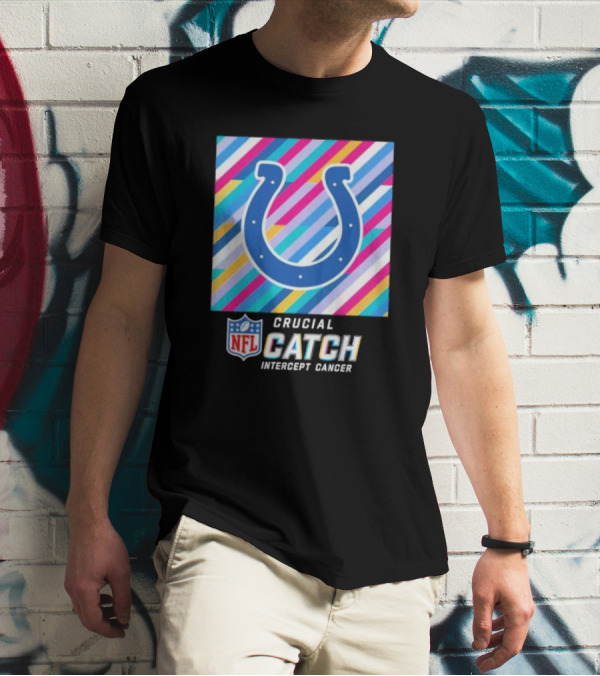 Indianapolis Colts NFL Crucial Catch Intercept Cancer T-Shirt