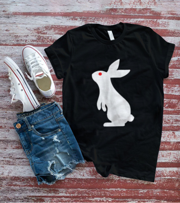 Feed Your Head White Rabbit Men's Black T-Shirt