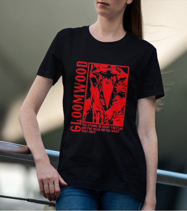 Gloomwood The Strong Do What They Can And The Weak Suffer What They Must Red Bird Mask T-Shirt