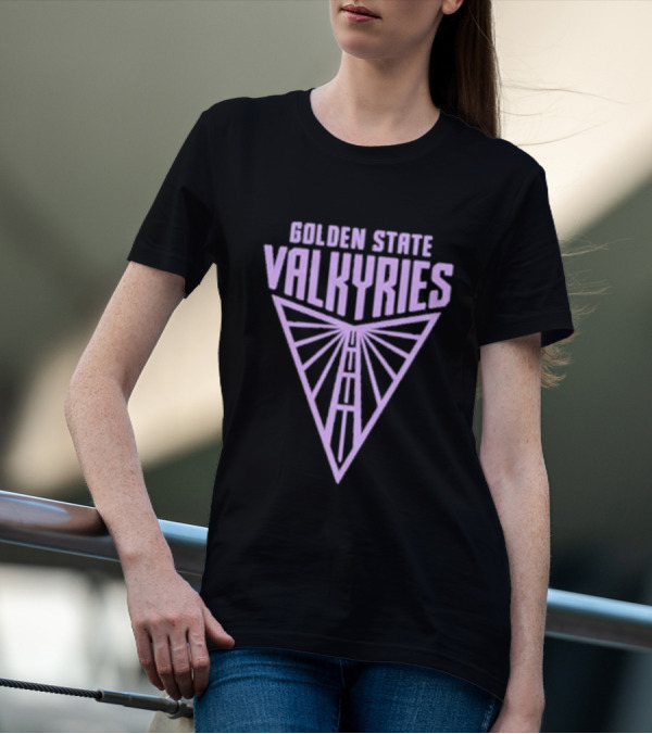 Golden State Valkyries Symbolic Emblem With Geometric T-Shirt