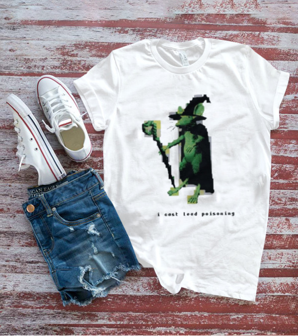 I Cast Lead Poisoning Green Pixel Art Wizard Mouse T-Shirt