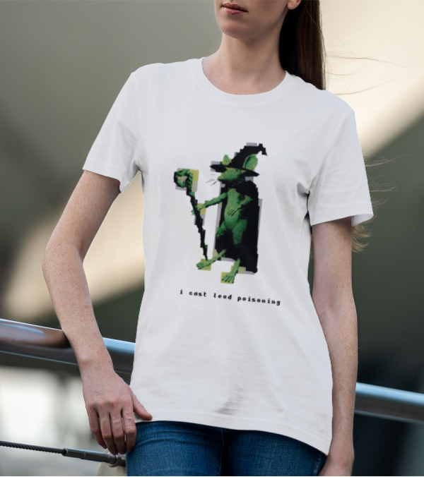 I Cast Lead Poisoning Green Pixel Art Wizard Mouse T-Shirt