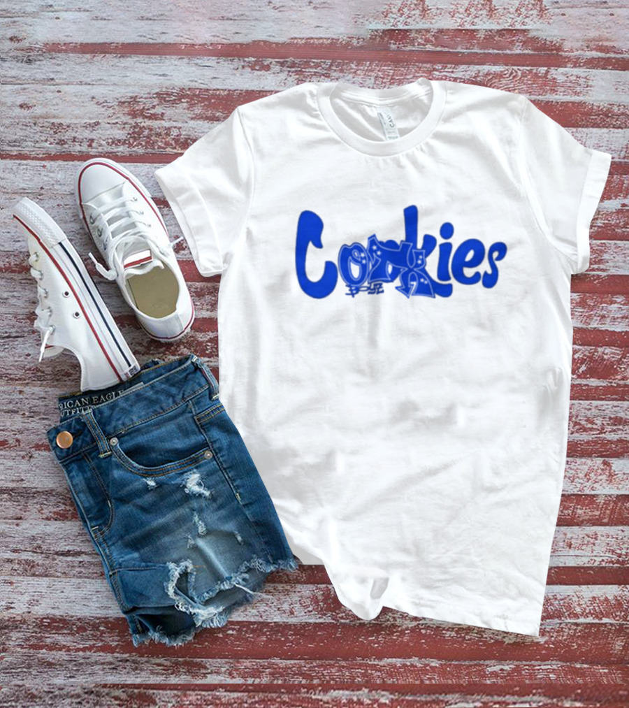 Cookies X Otxboyz Out Of The Box Graffiti Blue Streetwear Collaboration T-Shirt