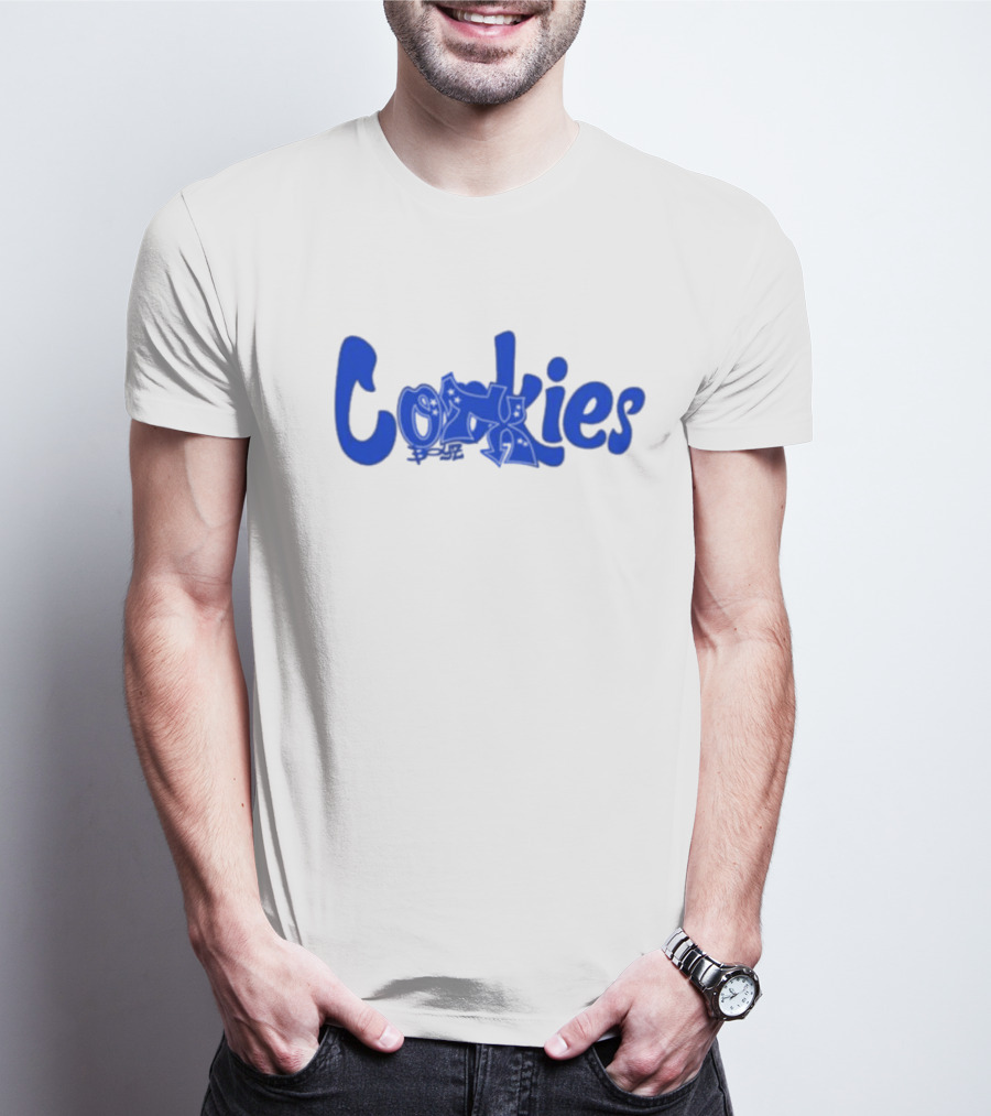 Cookies X Otxboyz Out Of The Box Graffiti Blue Streetwear Collaboration T-Shirt