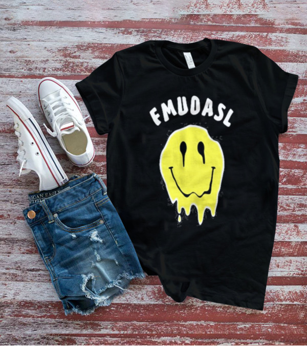 FMUOASL Dripping Smiley Face T-Shirt