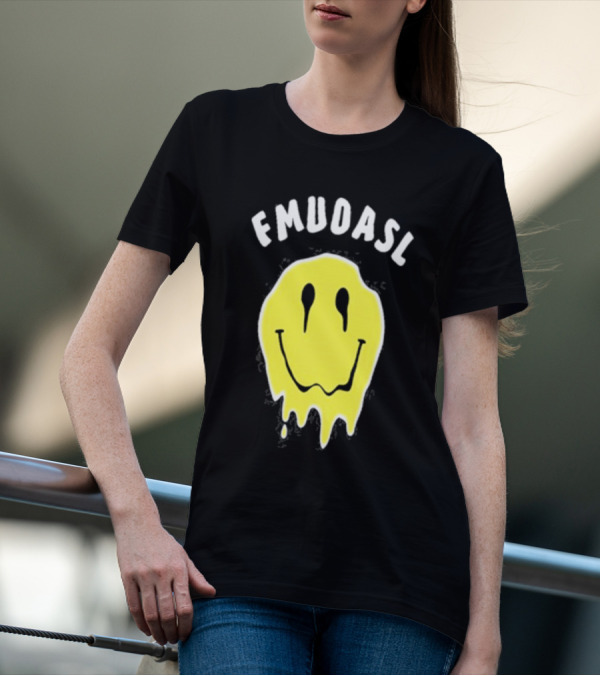 FMUOASL Dripping Smiley Face T-Shirt