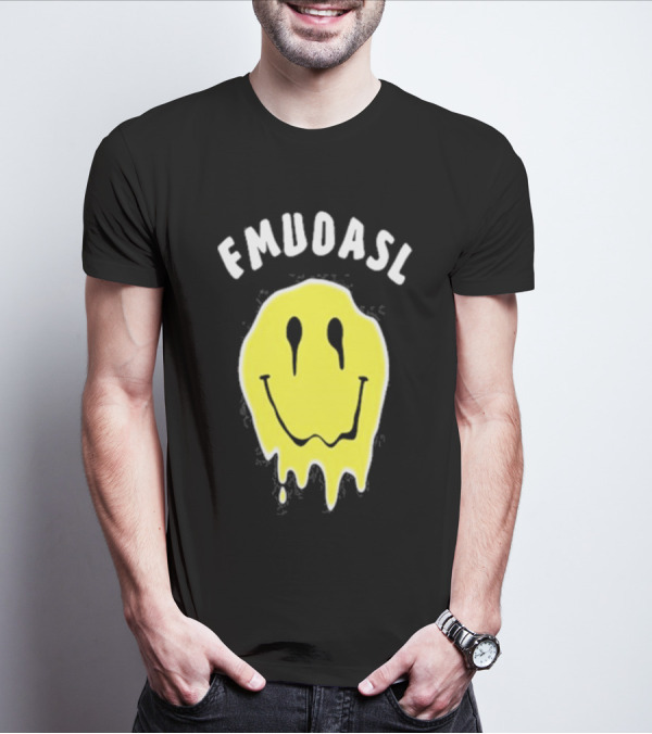 FMUOASL Dripping Smiley Face T-Shirt