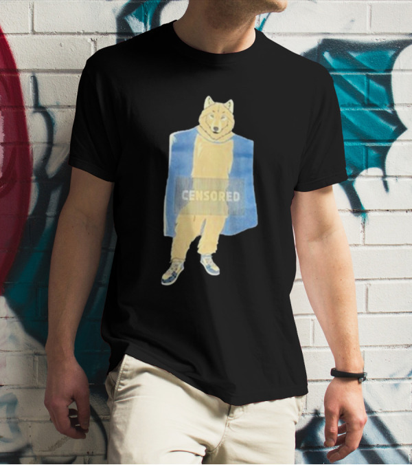 Lisan Jal Gaib Censored Wolf Retro Sneakers T-Shirt