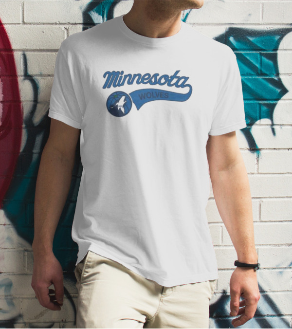 Minnesota Wolves Basketball Logo Script T-Shirt