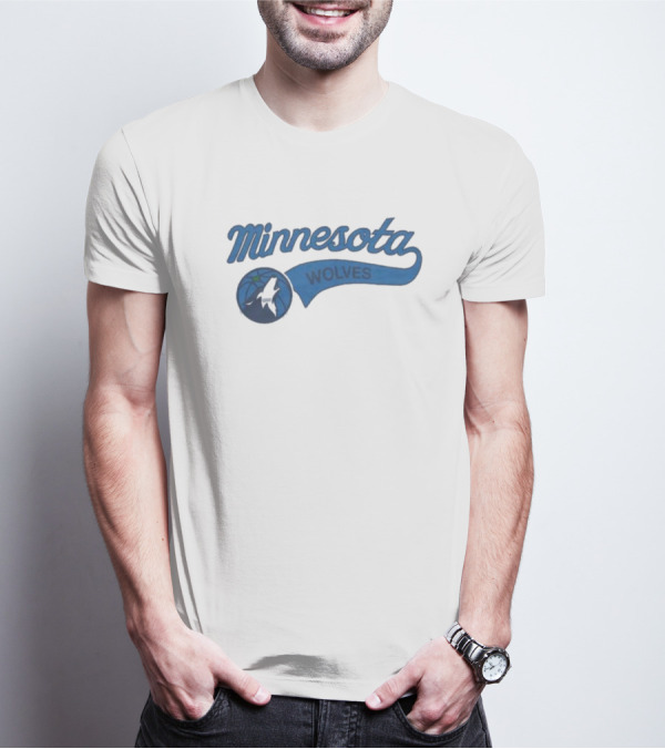 Minnesota Wolves Basketball Logo Script T-Shirt