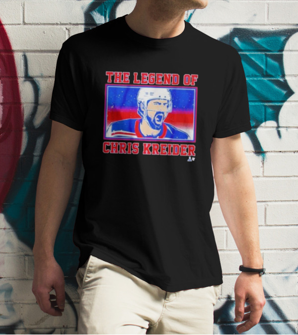 The Legend Of Chris Kreider Hockey Icon Burst T-Shirt
