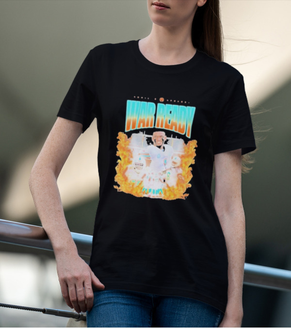 Waddle And Associates War Ready Miami Football Flame Burst T-Shirt