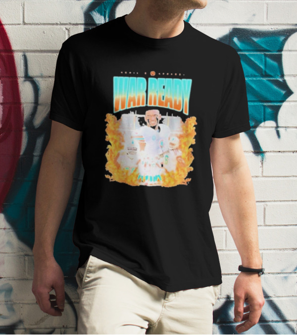Waddle And Associates War Ready Miami Football Flame Burst T-Shirt