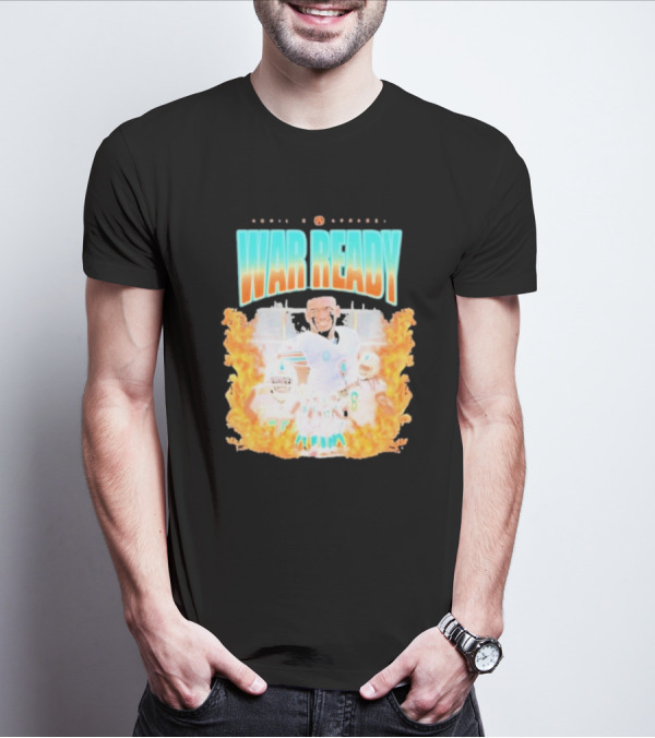 Waddle And Associates War Ready Miami Football Flame Burst T-Shirt
