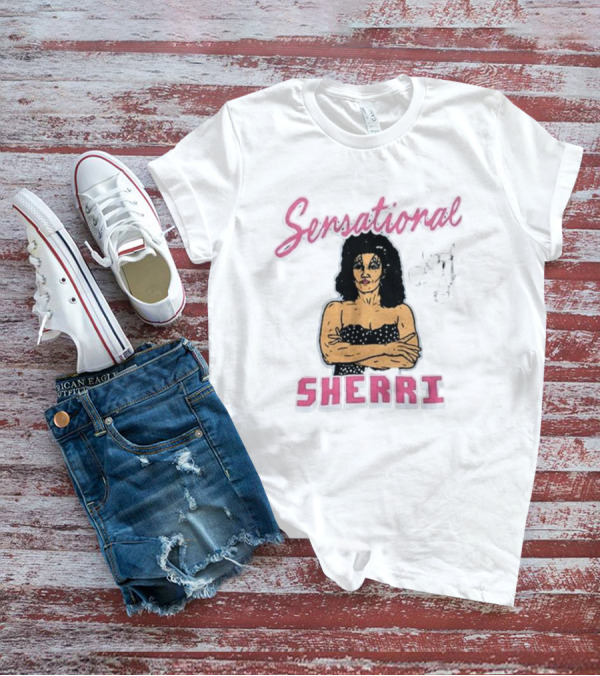 Sensational Sherri Retro Illustration Wrestling T-Shirt