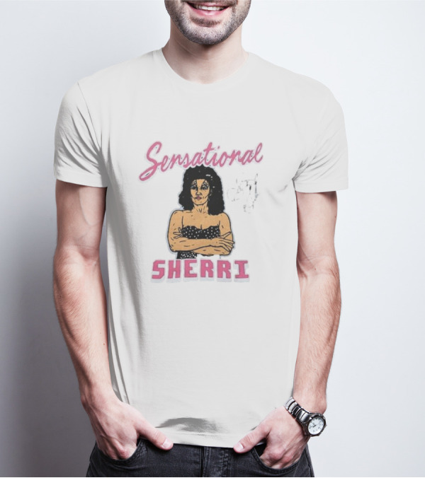 Sensational Sherri Retro Illustration Wrestling T-Shirt