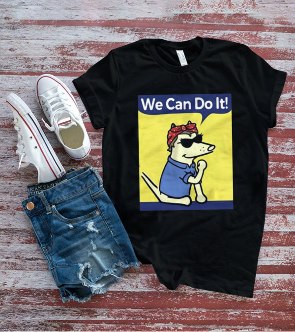 We Can Do It Teddy The Dog Rosie The Riveter T-Shirt