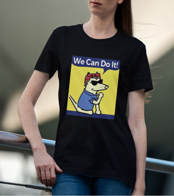 We Can Do It Teddy The Dog Rosie The Riveter T-Shirt