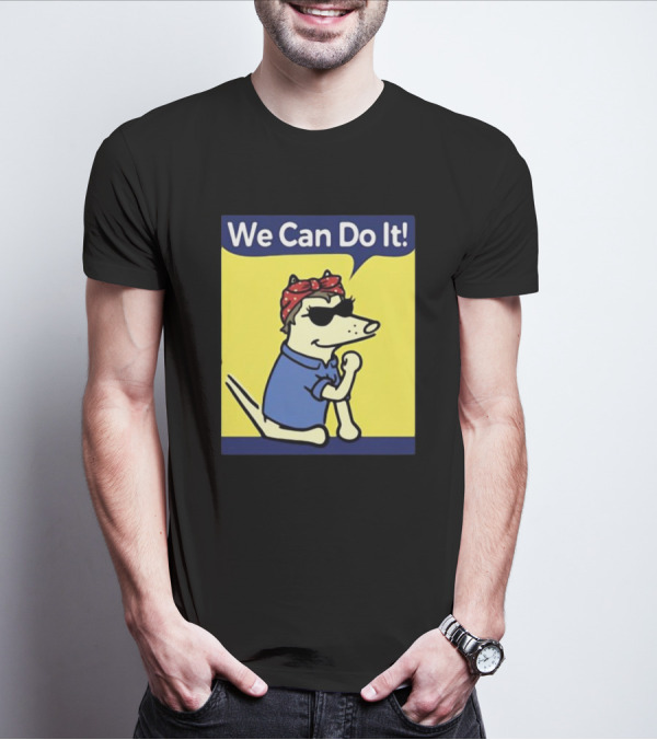 We Can Do It Teddy The Dog Rosie The Riveter T-Shirt