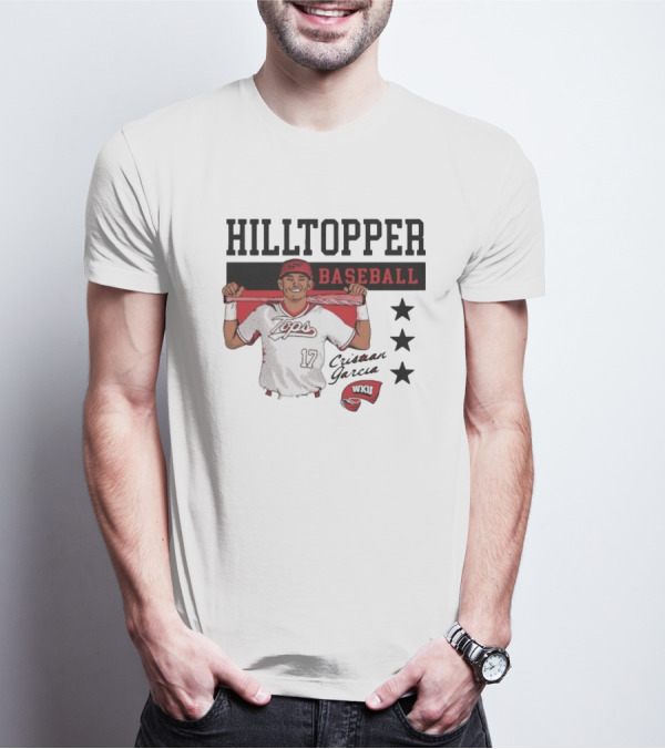 Hilltopper Baseball Tops 17 WKU Cristian Garcia T-Shirt