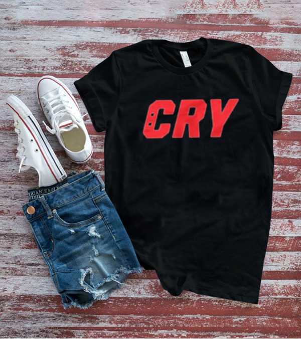 Checkered Flags Cry Cause Chaos Red Bold Symbol T-Shirt
