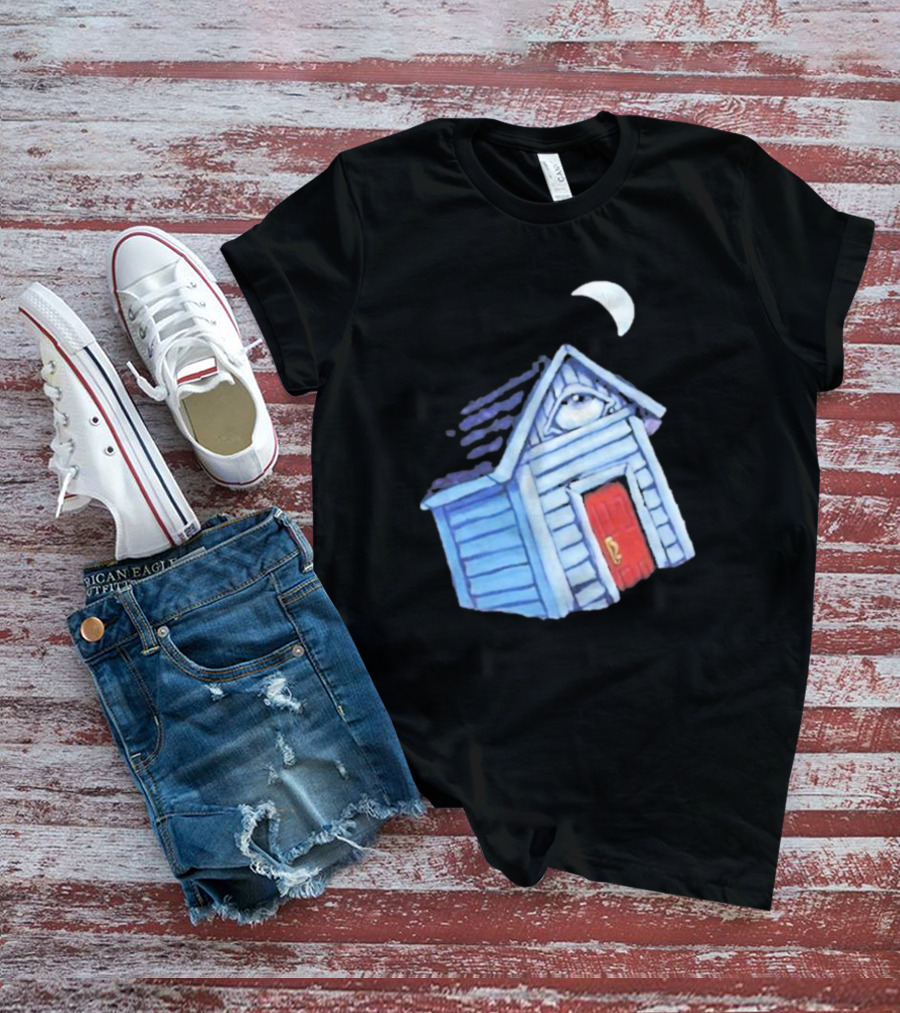 Turmoil Tinfoil Moon Eye House With Red Door T-Shirt