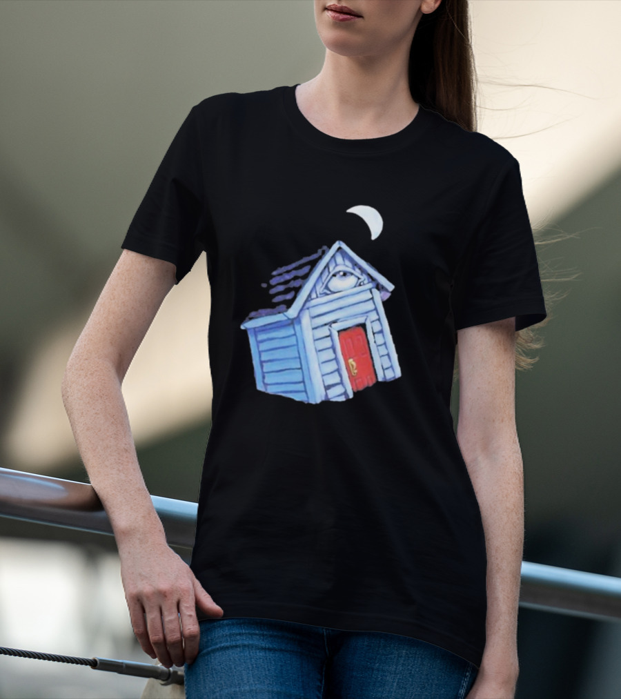 Turmoil Tinfoil Moon Eye House With Red Door T-Shirt