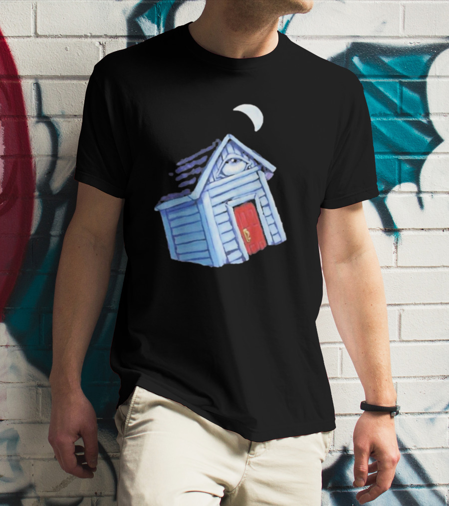 Turmoil Tinfoil Moon Eye House With Red Door T-Shirt